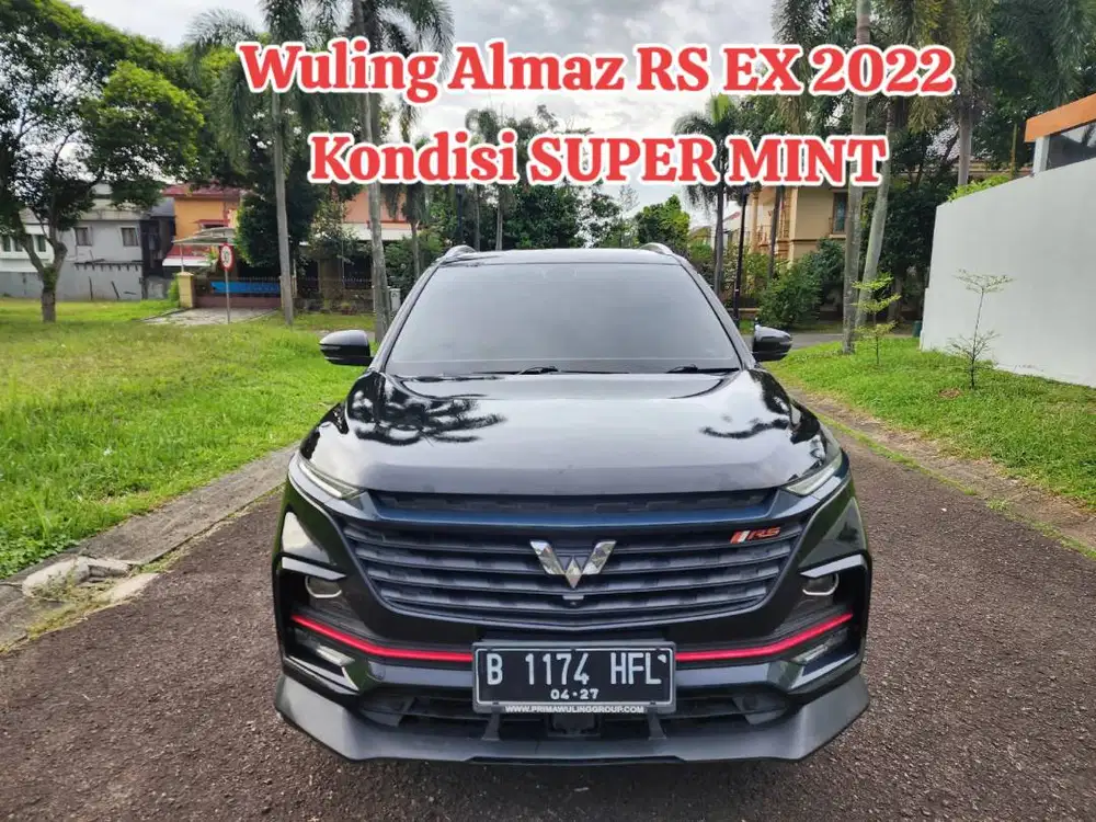 Wuling Almaz RS EX Tertinggi 2022/21 Black Kondisi Mendekati SEMPURNA