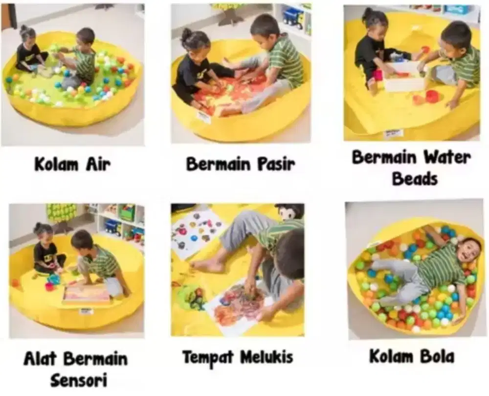 ART MAT PLAYMAT SENSORY MAT ALAS MAIN KOLAM ANAK KUNING L (130x200)