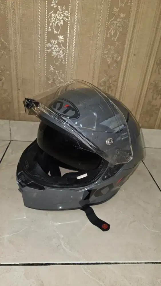 Helm KYT R2R solid gorilla grey glossy UK XL