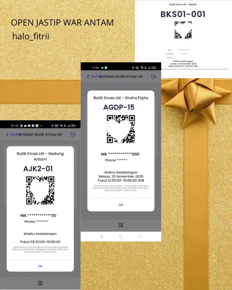 WARR Tiket Logam antam