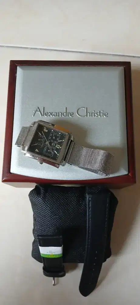 Jam Alexander Cristie, Original, Mulus, Lengkap Box, ada Strap kulit