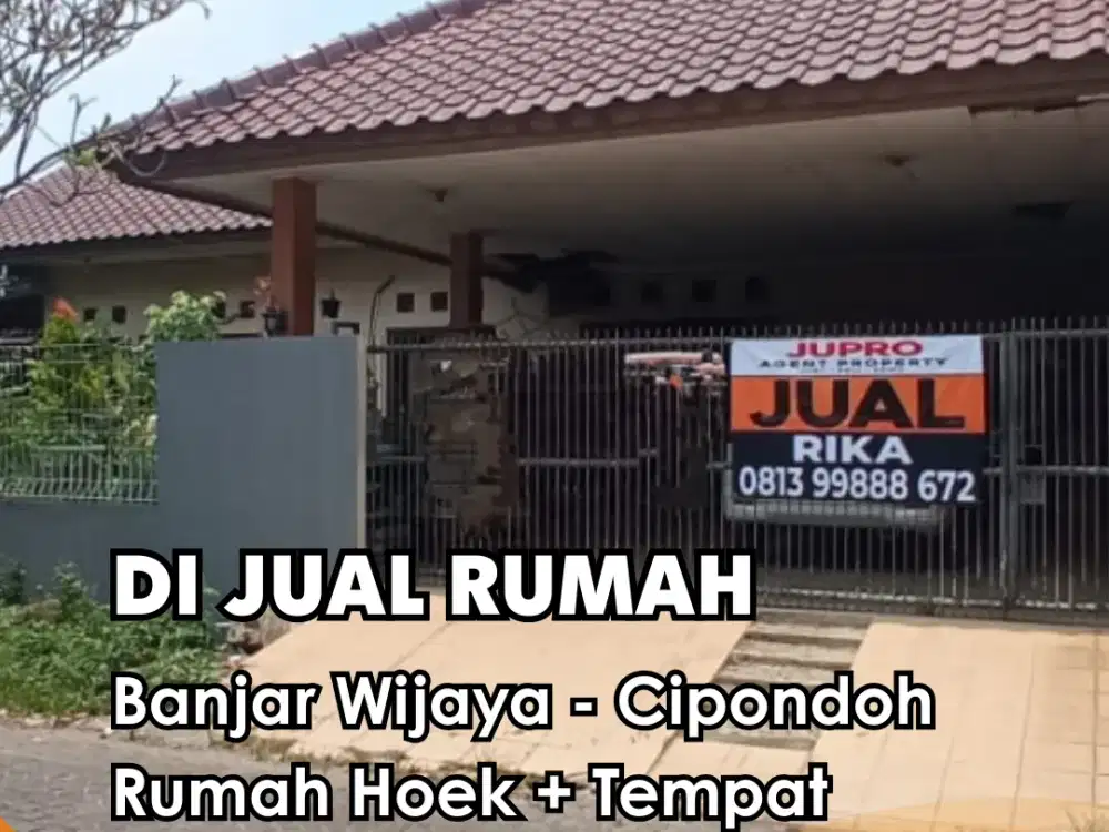 Dijual rumah Hoek + tempat usaha siap pakai Banjar Wijaya - Cipondoh