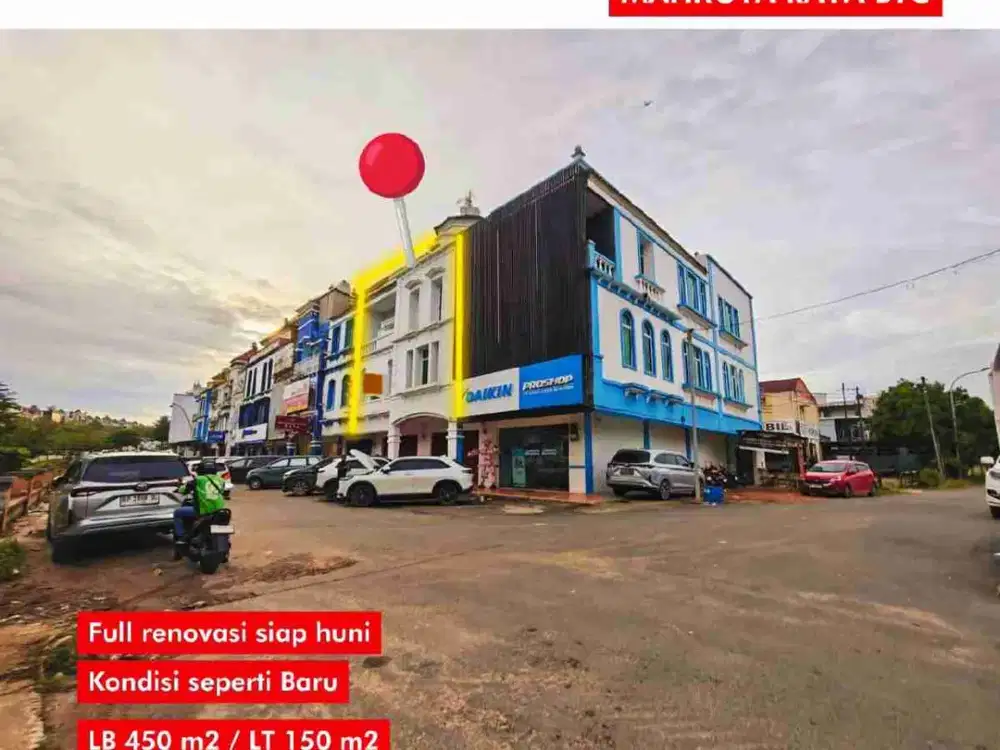 dijual 2 unit ruko 3 lt lokasi strategis hadap jalan besar Batam center