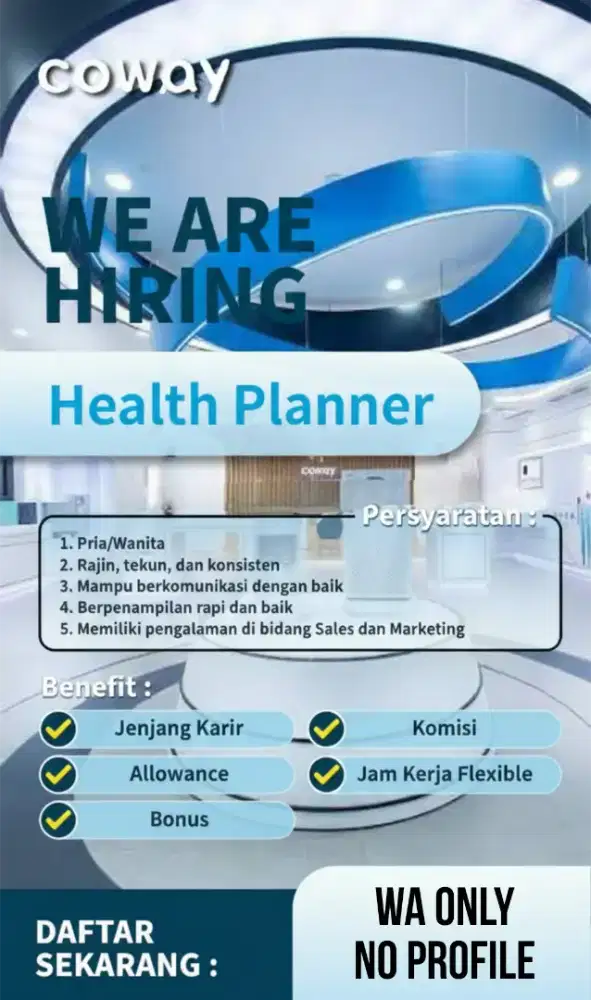 Sales dan Marketing (Health Planner) Coway