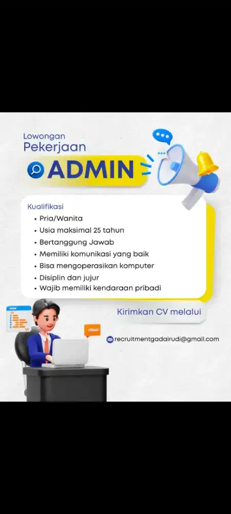 LOWONGAN KERJA ADMIN