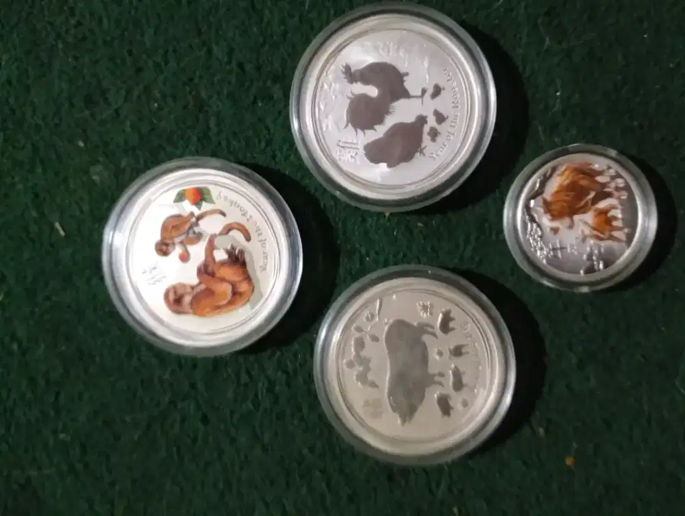 4koin perak murni 3koin 1/2oz 1 koin 1/4oz edisi spesial