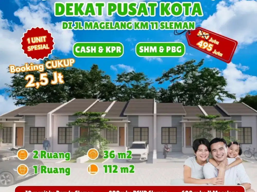Hunian Milenial Akses Mudah dekat Pusat Kota di Jl Magelang KM 12