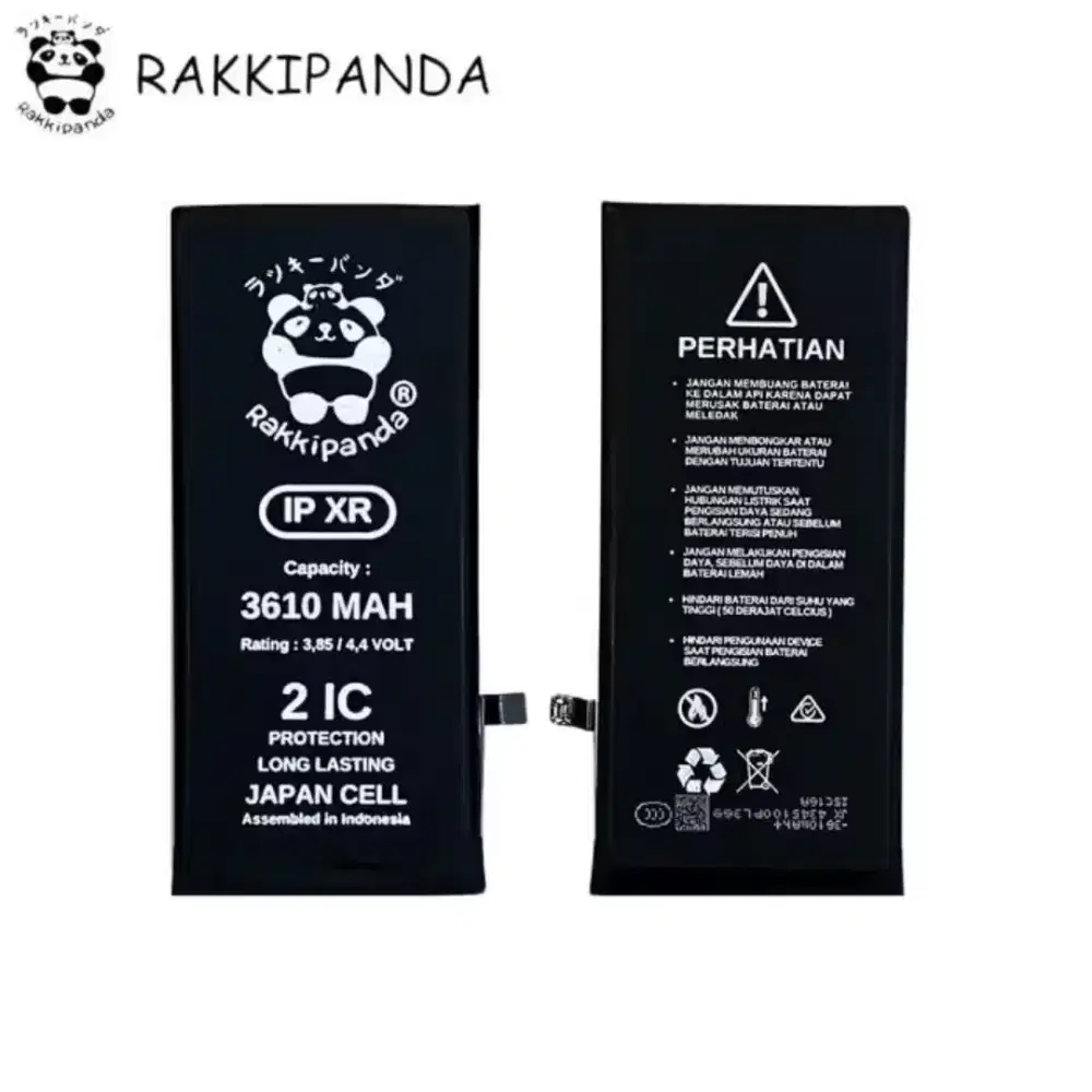 Baterai iPhone XR (merk Rakkipanda) double IC