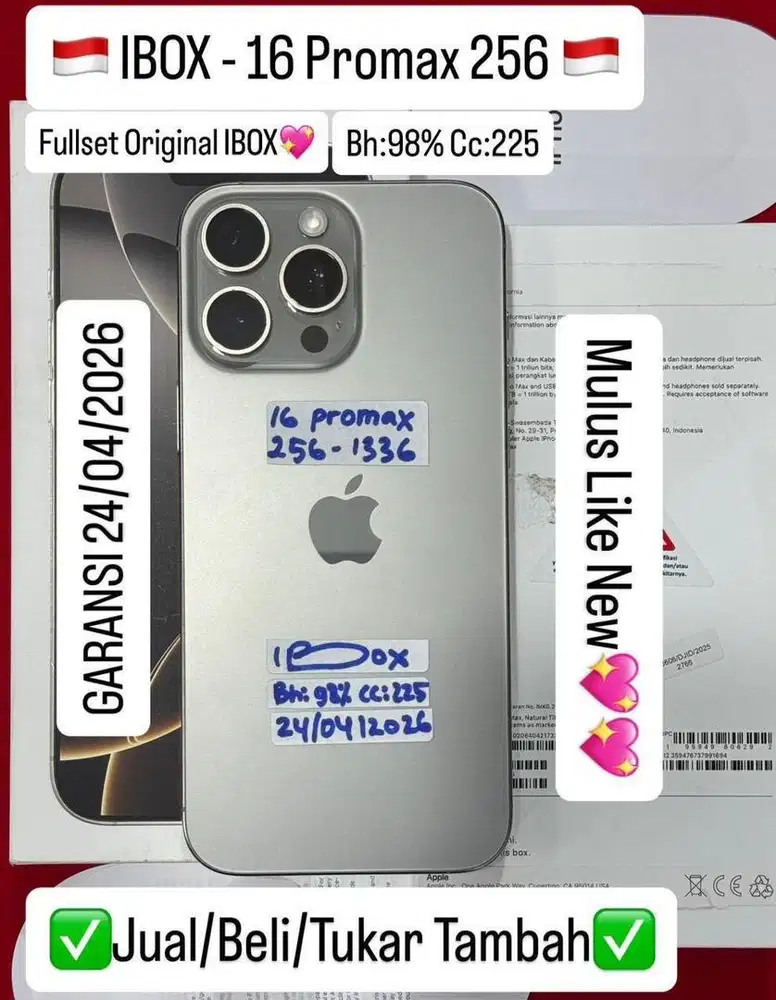 Iphone 16 Promax 256 Natural IBOX