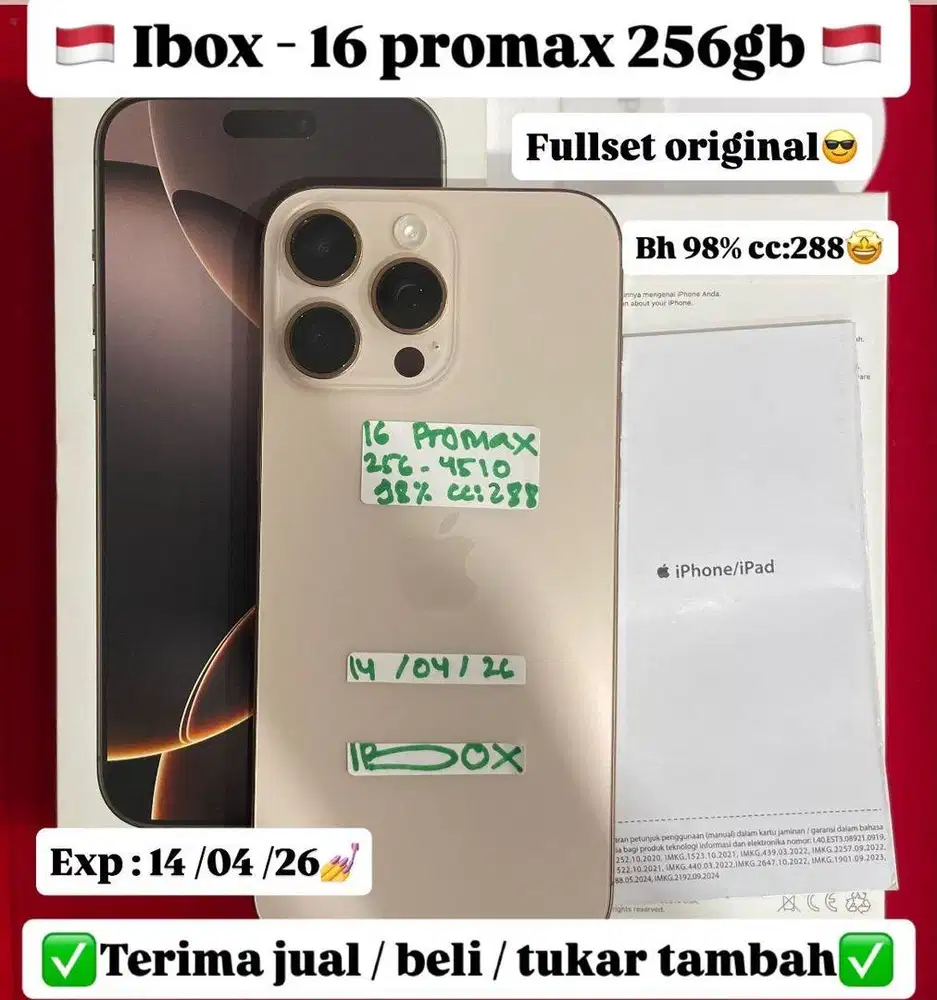 Iphone 16 promax 256gb dessert titanium HARGA PROMO bisa di cicil