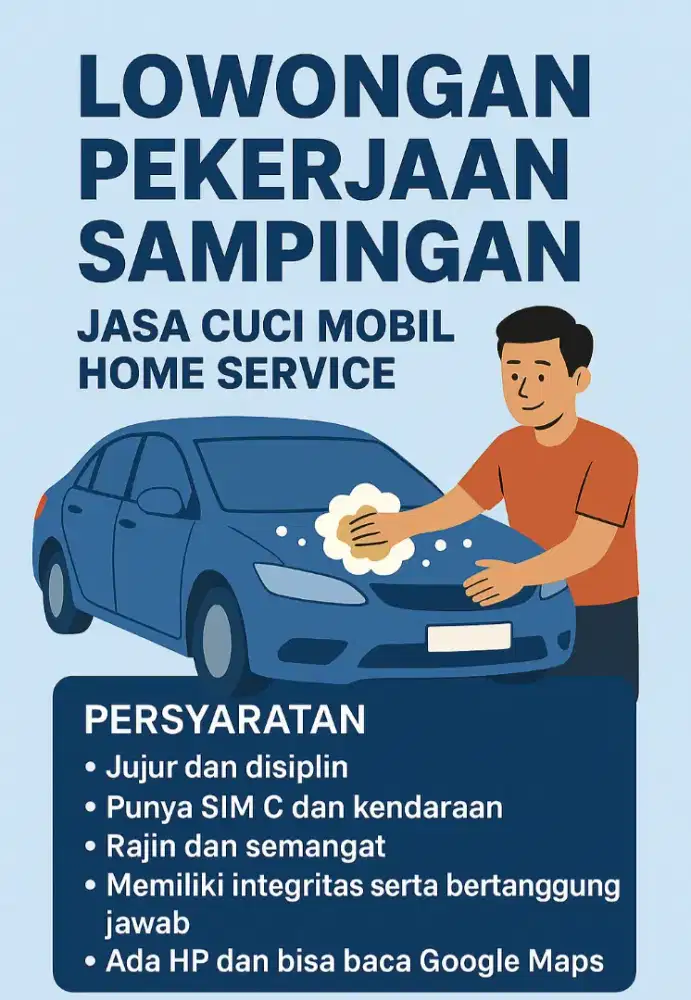 OPEN RECRUITMENT - FREELANCE CUCI MOBIL