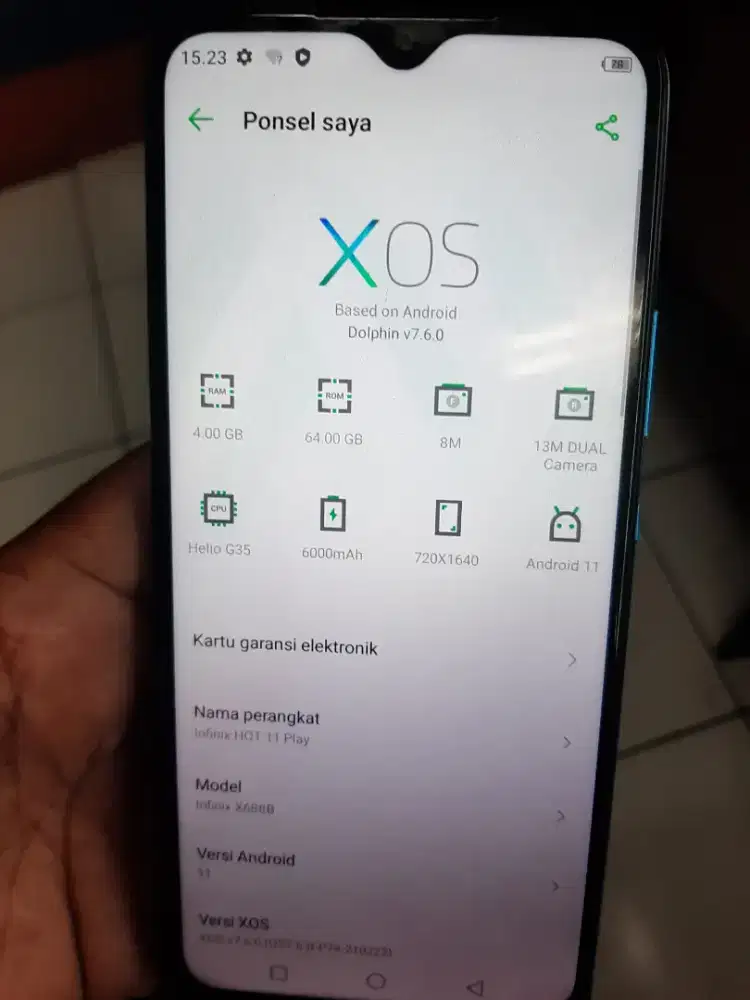 Infinix hot 10 play 4/64 batangan