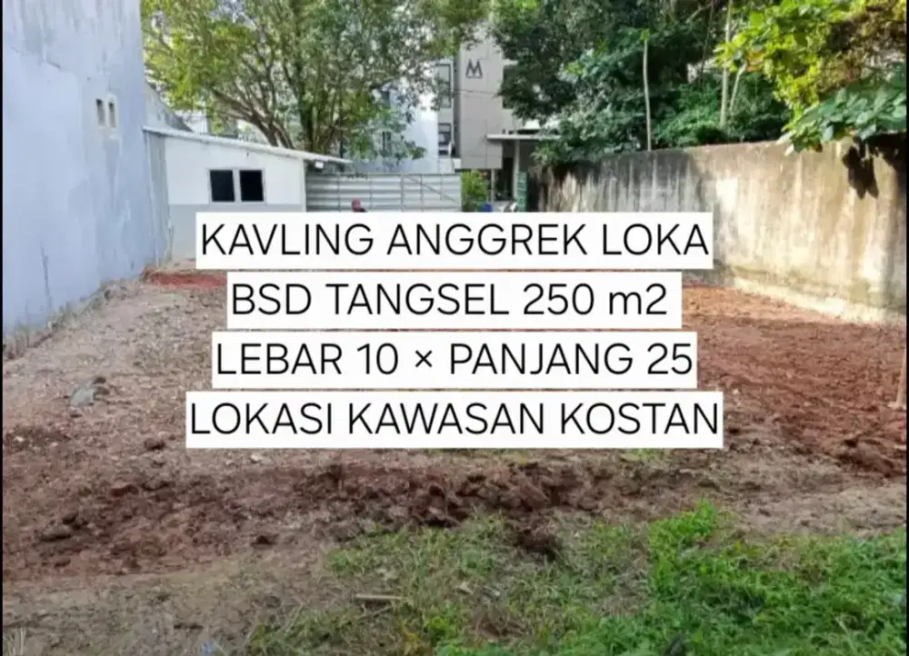 TANAH KAVLING SUPER MURAH ANGGREK LOKA BSD SERPONG TANGERANG SELATAN
