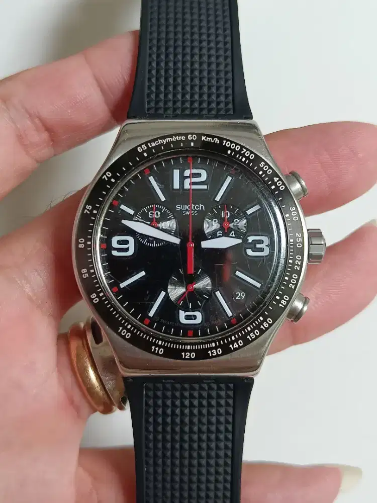 Swatch irony Chronograph original bekas pakai bagus normal semua