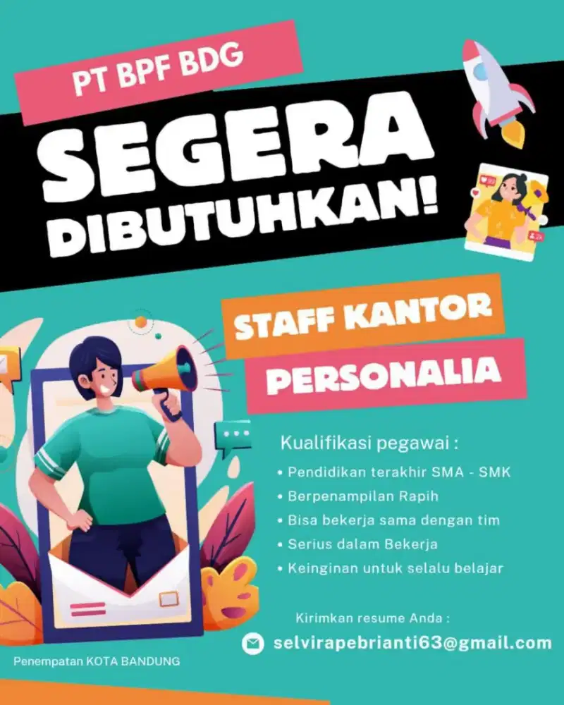 INFO LOKER BANDUNG GRATIS