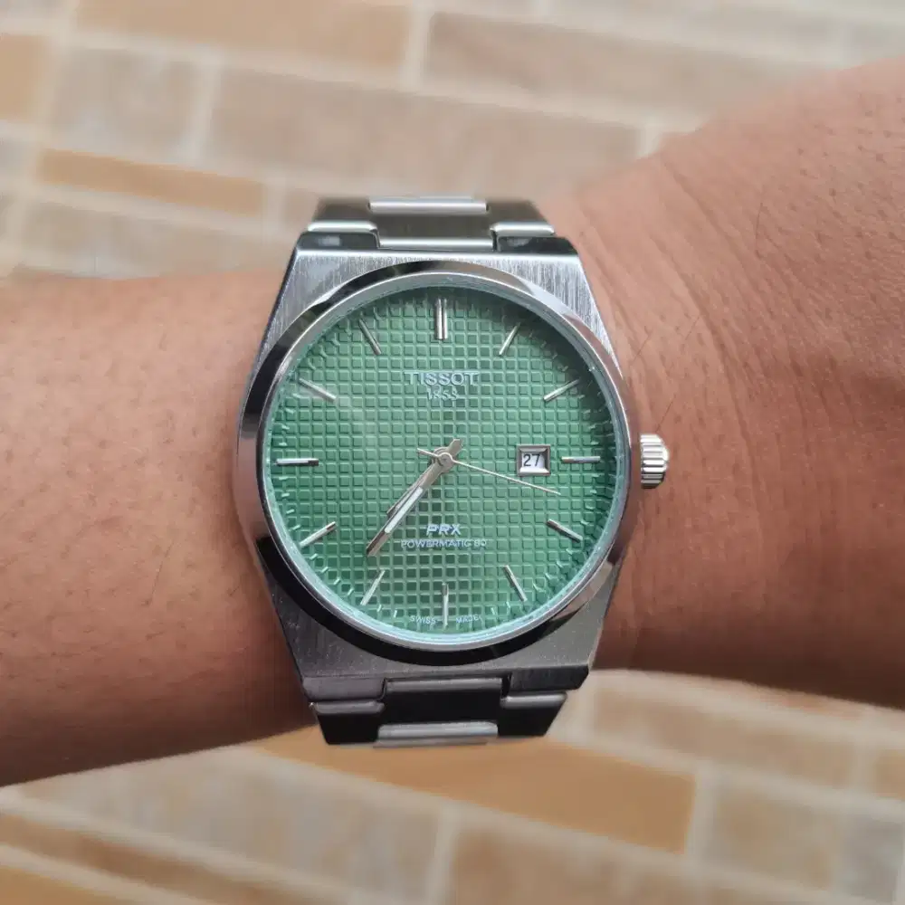 1072. JAM TANGAN T1SS0T PRX WARNA HIJAU  RELOVED