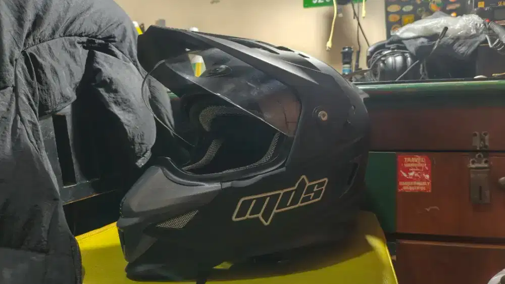 Helm MDS Supermoto, Full Face, Black Doff