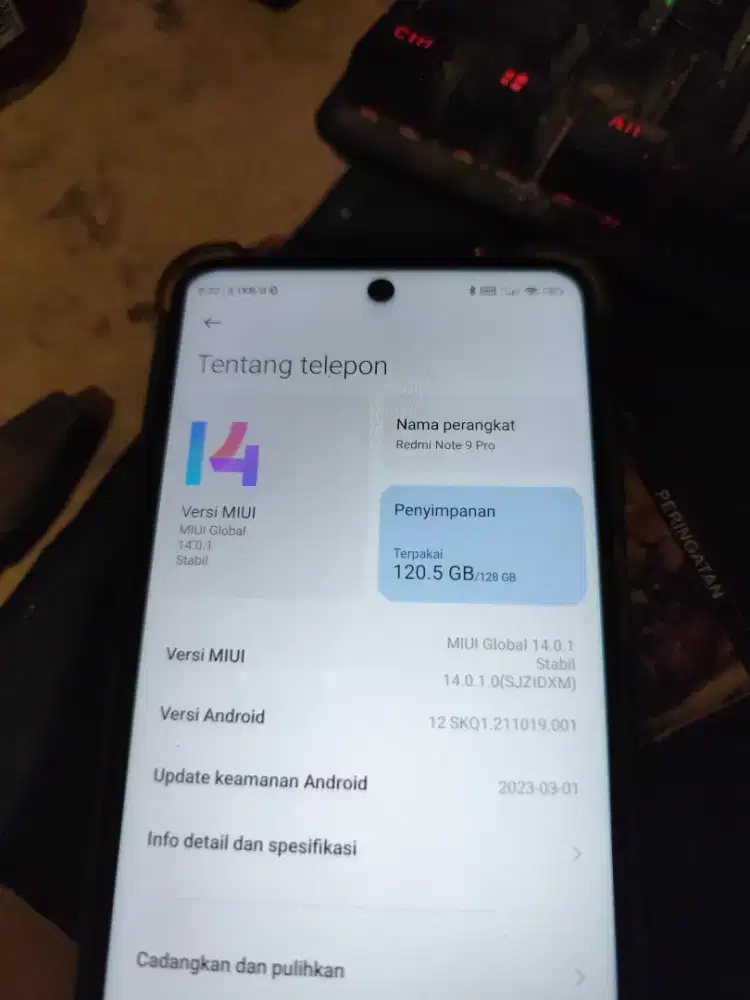 Redmi Note 9 Pro 8GB/128GB bonus sd card 256GB merk Samsung original