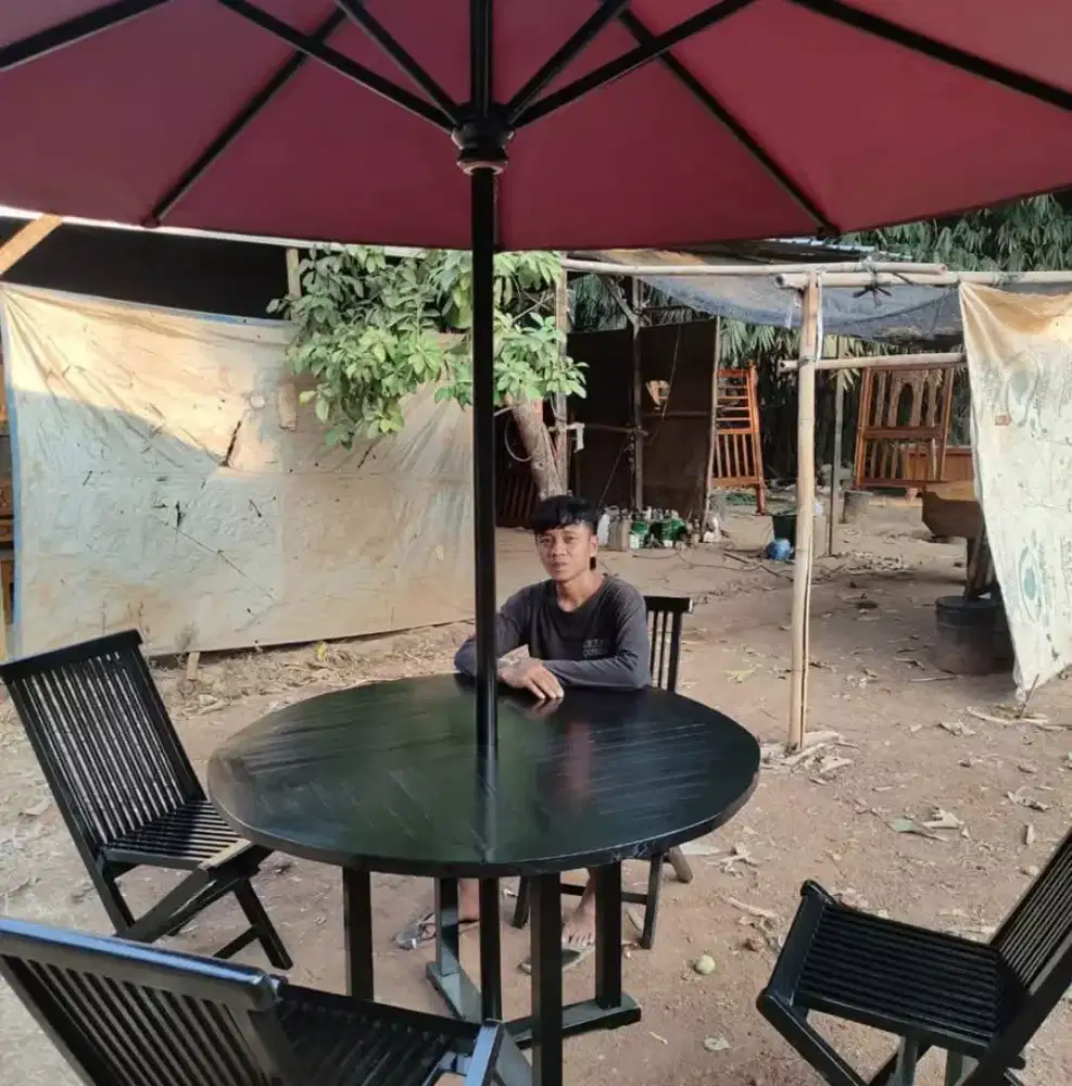 Meja kursi bakso trembesi