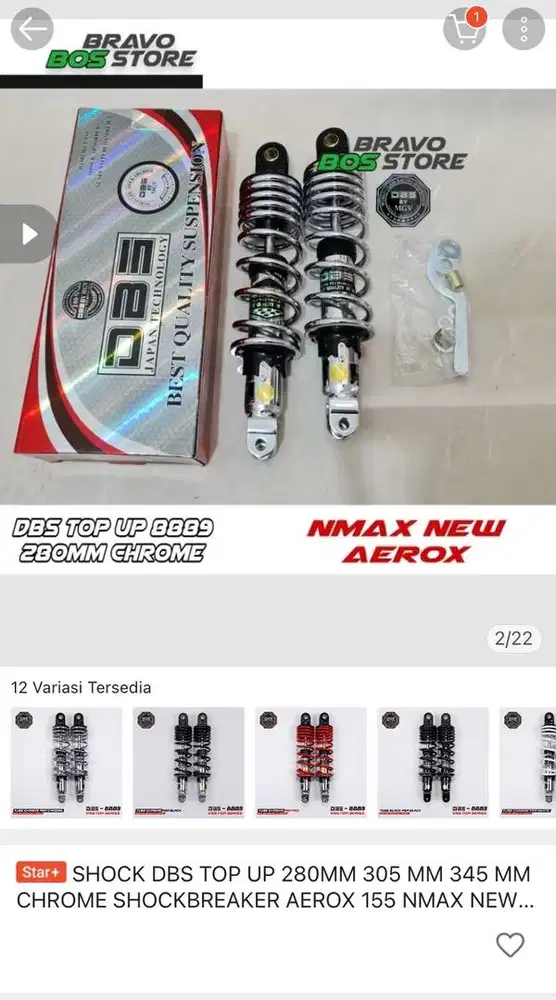 Shock DBS 280 MM AEROX 155