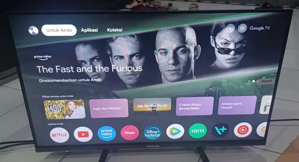 Led google tv changhong 32inchi framless/bazzeles mulus