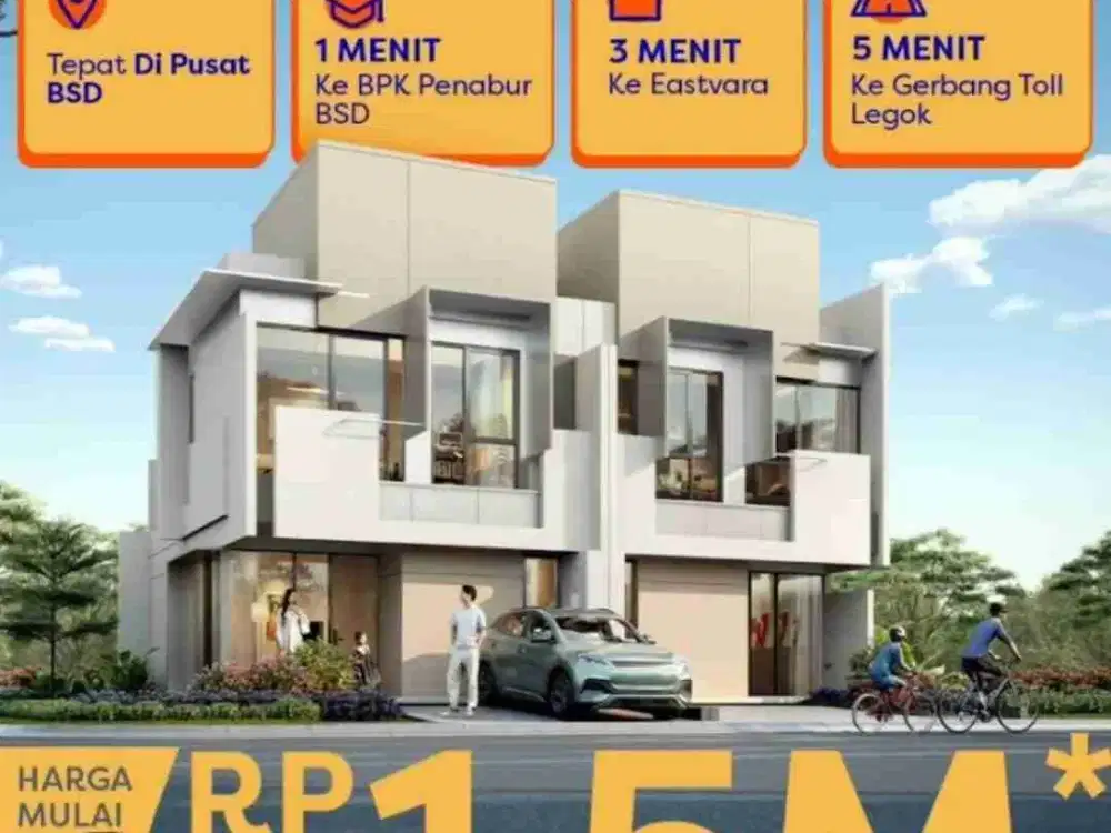 RUMAH DI BSD LETAK STRATEGIS HANYA   START 1,5 M