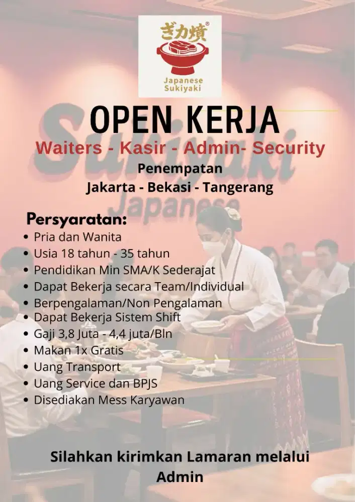 Butuh segera tenaga bagian resto