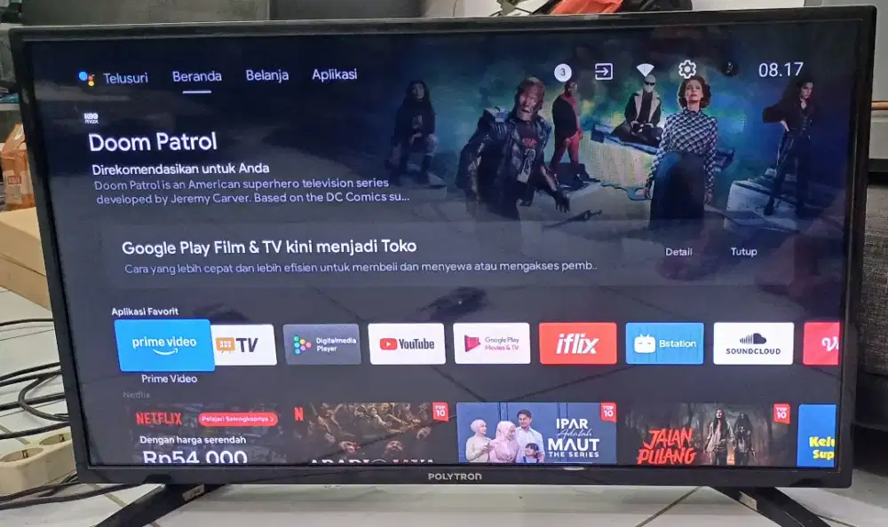 Led smart tv polytron 32inchi mulus nornal jaya