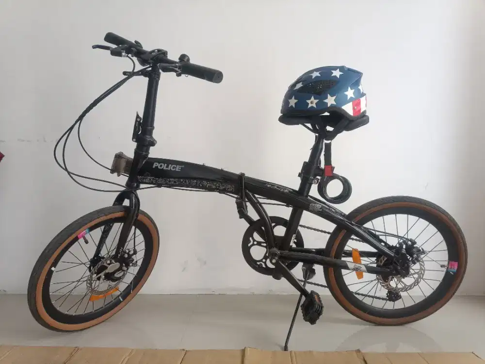 Sepeda Lipat Police Milan 20 inch include aksesoris