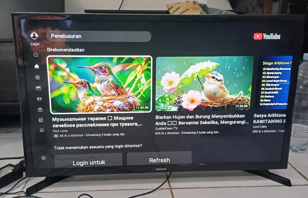 Led smart tv samsung 40inchi mulus normal jaya