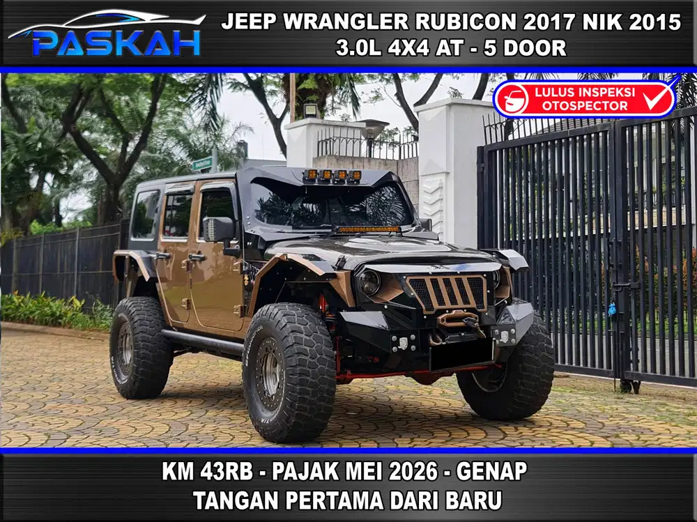 FULL MODIF Bunga=4,5% TAX=Mei-2026 JEEP WRANGLER RUBICON 2016 NIK 2015