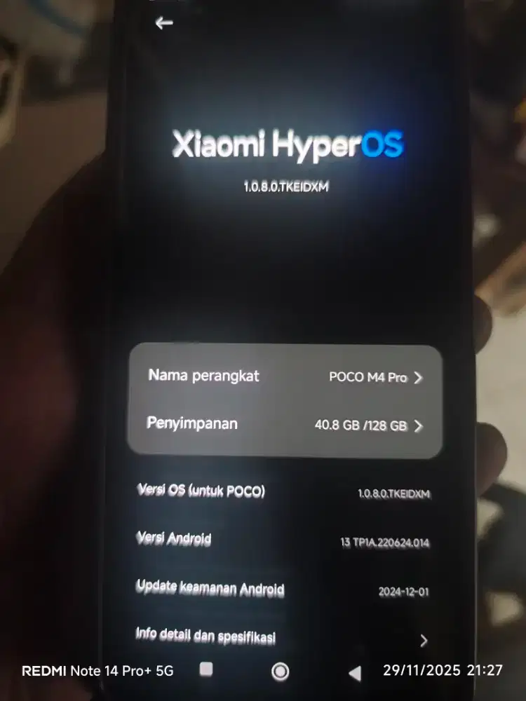 Xiaomi poco m4 pro
Ram 6+6/128gb&
redmi watch aktive 5