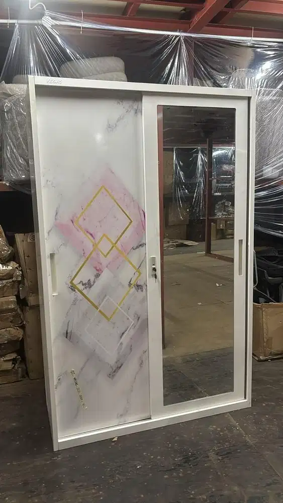 LEMARI BESI PAKAIAN 2 Pintu SLIDING