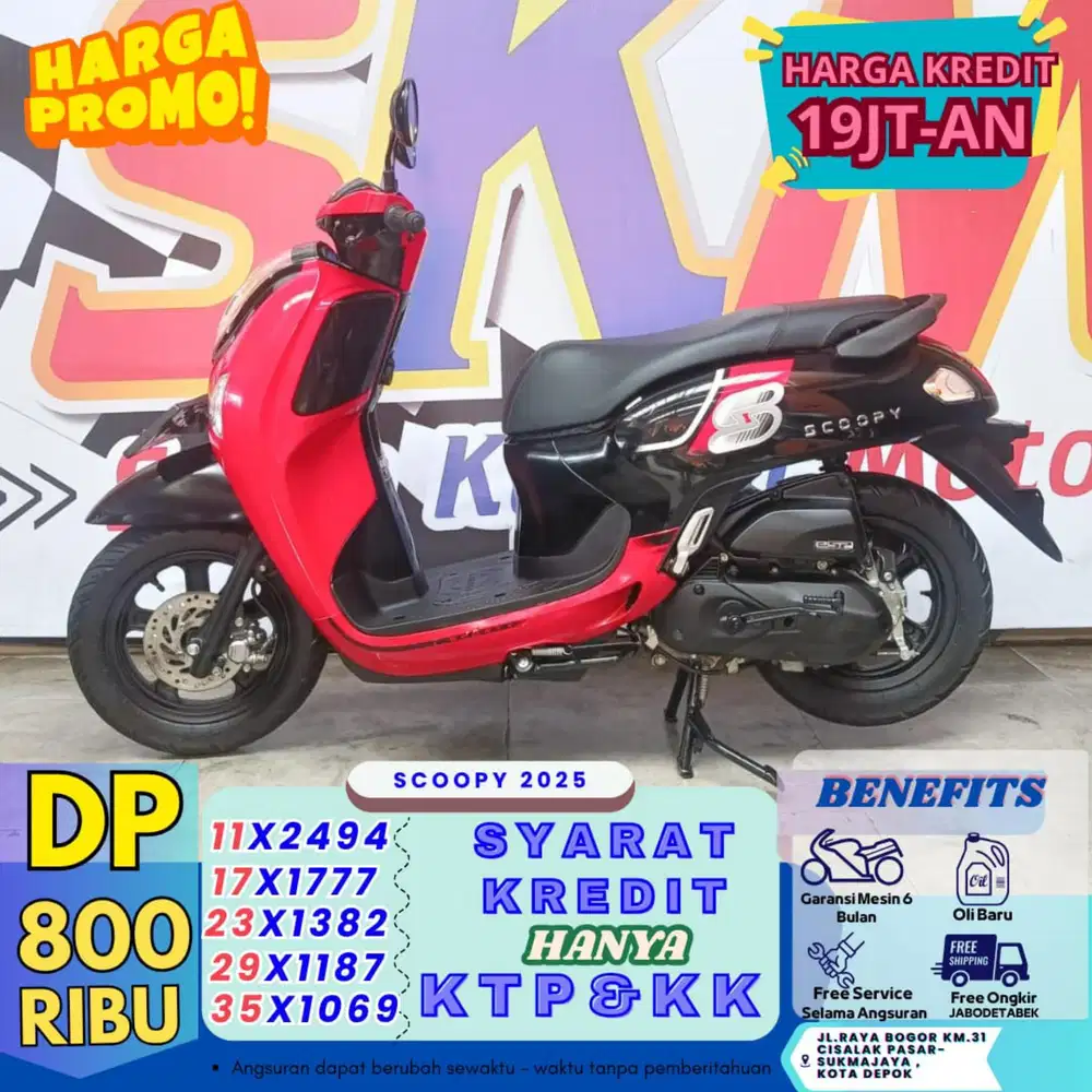 (potongan DP 300 lngsng) Scoopy 2025 cash credt