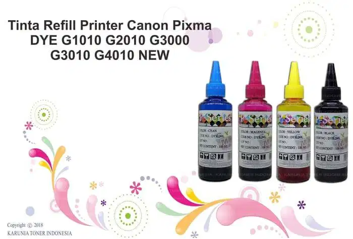 Tinta Refill Printer Canon Pixma DYE G1010 G2010 G3000 G3010 G4010 NEW