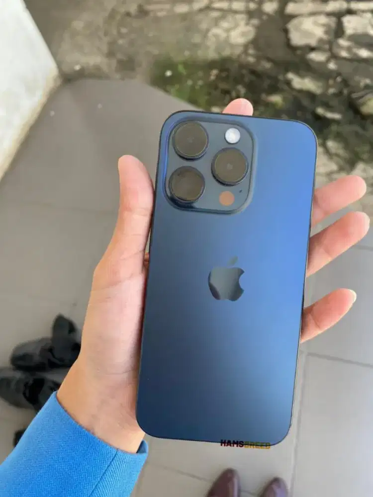 iPhone 15 Pro 128GB Blue Titaniun Original Fullset Ex iBox Resmi Indo