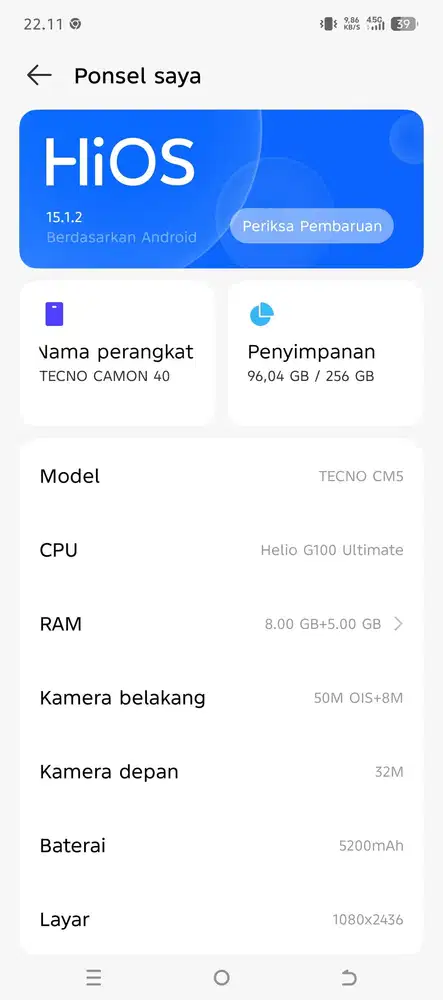 Techno Camon 40 Istimewa