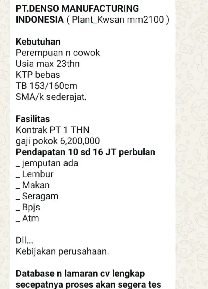 PT DENSO MANUFACTURING INDONESIA