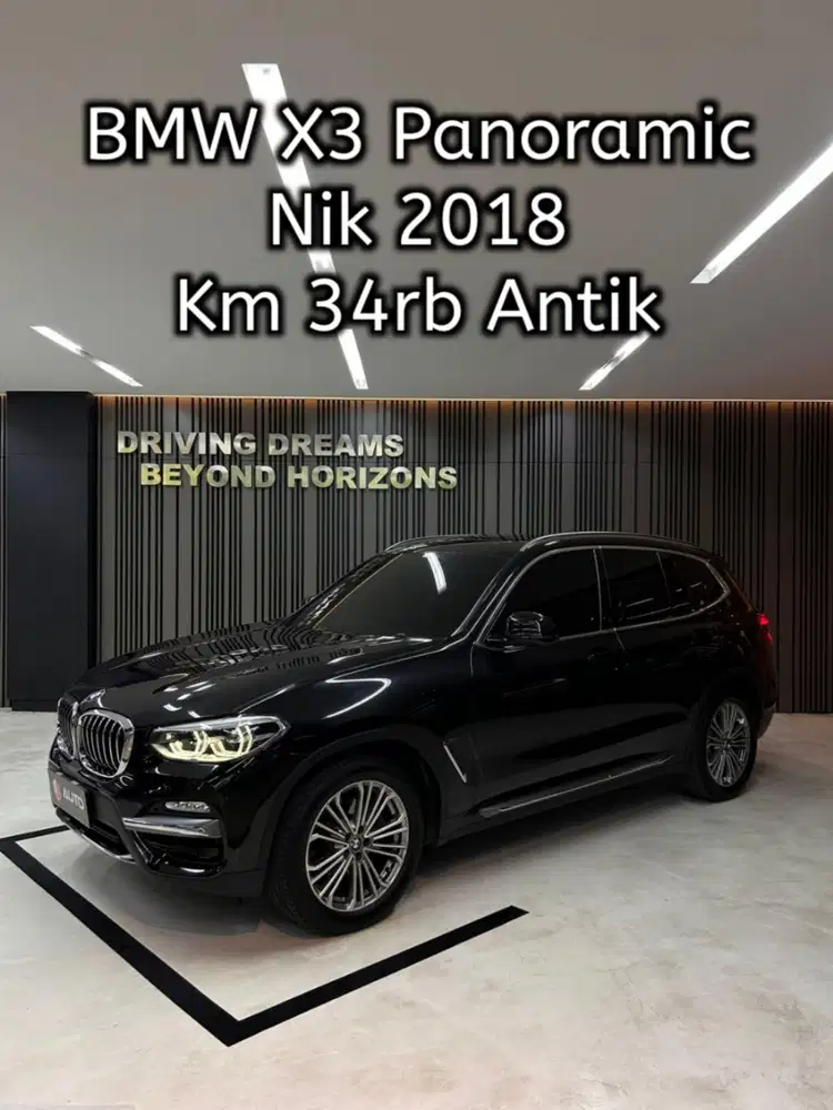 BMW X3 SDrive20i AT 2019 Hitam Panoramic D1329MC Km34rb Nik 2018