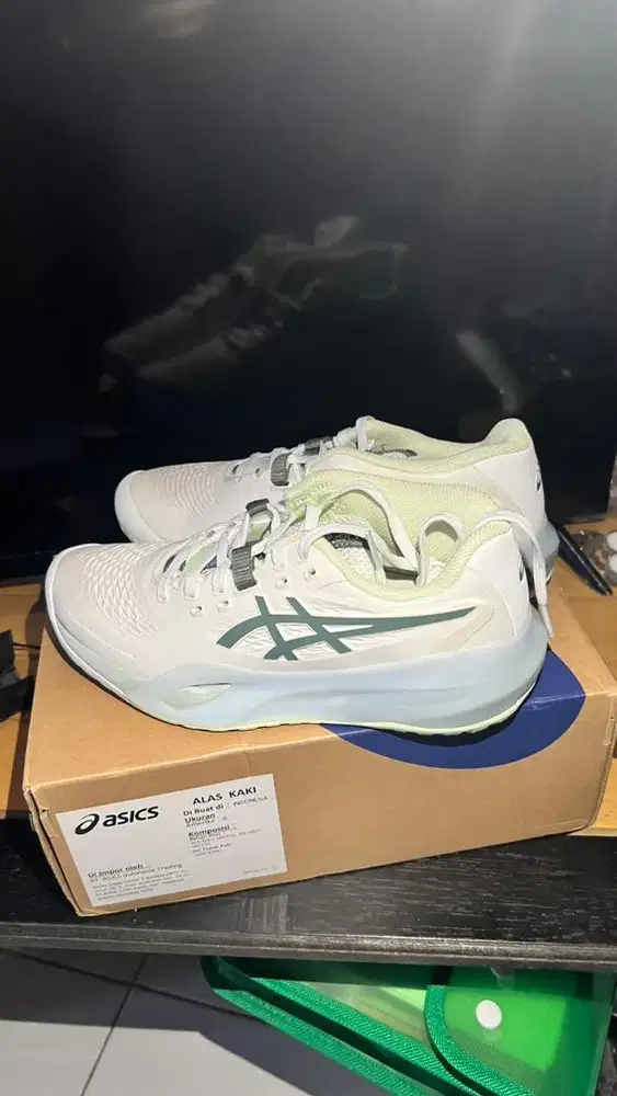 Asics Gel-Resolution X Women White/Monument Blue size 37