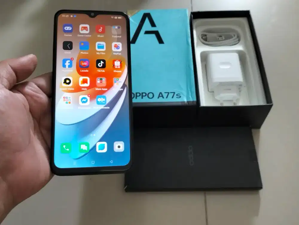 OPPO A77S RAM 8GB /128GB 4G 6.56in Finger Kamera 50MP Batre 5000Mah BU