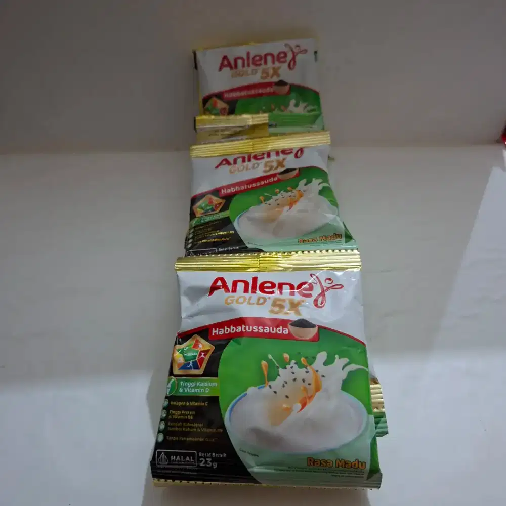 HARGA PROMO: Susu Anlene Gold 5x @23 gram (10 sachet)