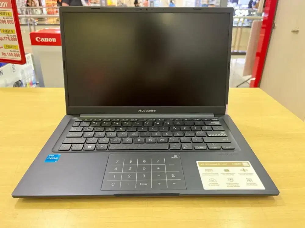 Laptop kantor asus vivobook core i3 generasi 13 Ram 8gb 128Gb ssd