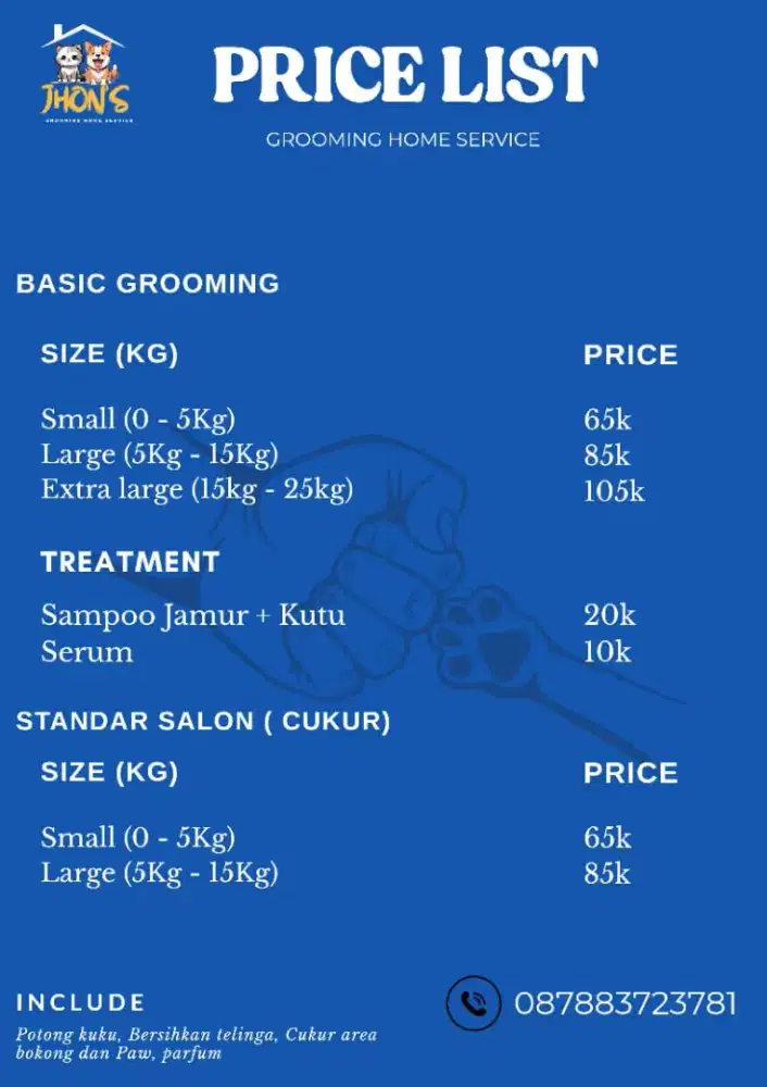 Grooming home servis