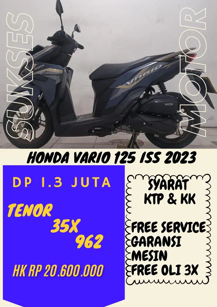 DP MURAH HONDA VARIO 125 ISS 2023 DP 1.3 JUTA BISA CASH/KREDIT