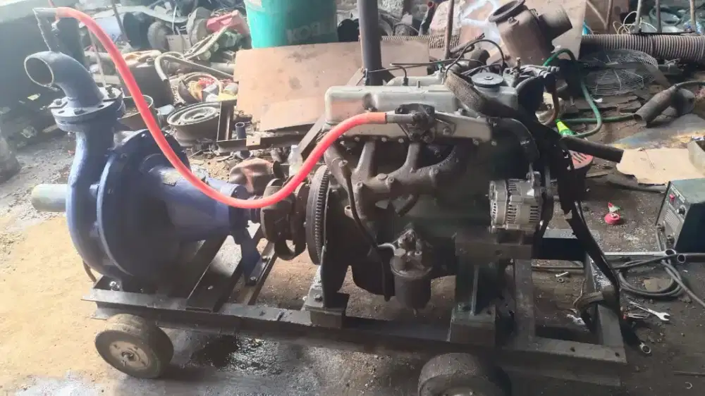 JUAL pompa air 4x3 inch mesin mitsubishi 4DR5