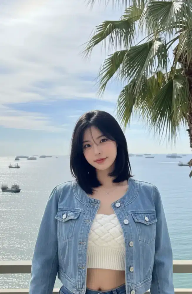 Jacket Jeans look vintage - crop merk g•u. NEGO