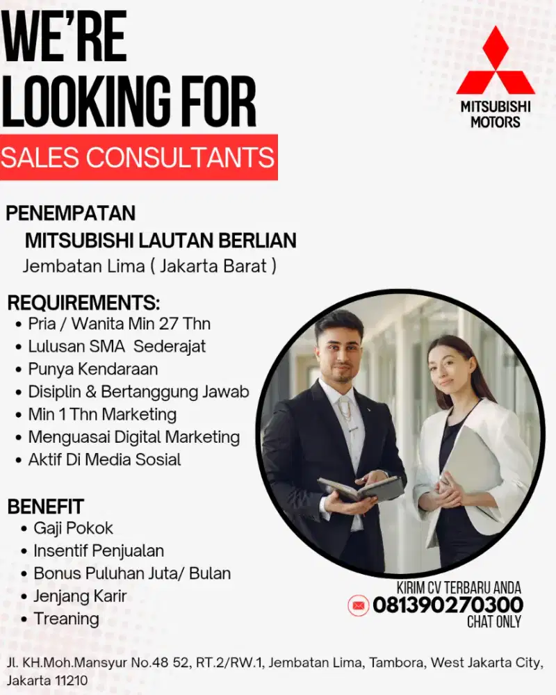 Di Butuhkan Sales Marketing Pria Wanita