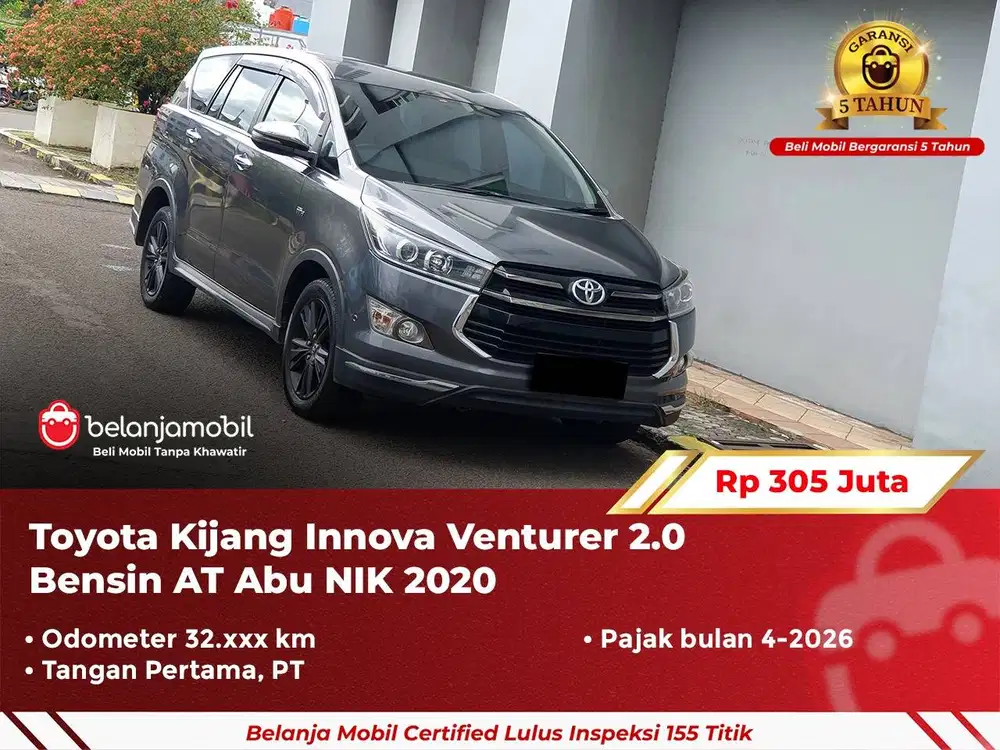 [ GARANSI 5TH ] Toyota Kijang Innova Venturer 2.0 Bensin AT 2020 2021