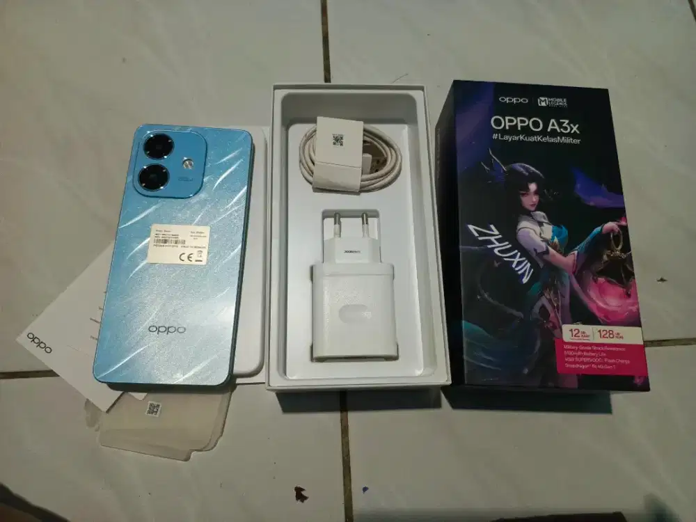 Oppo a3x ram 6/128 gb second fullset ori